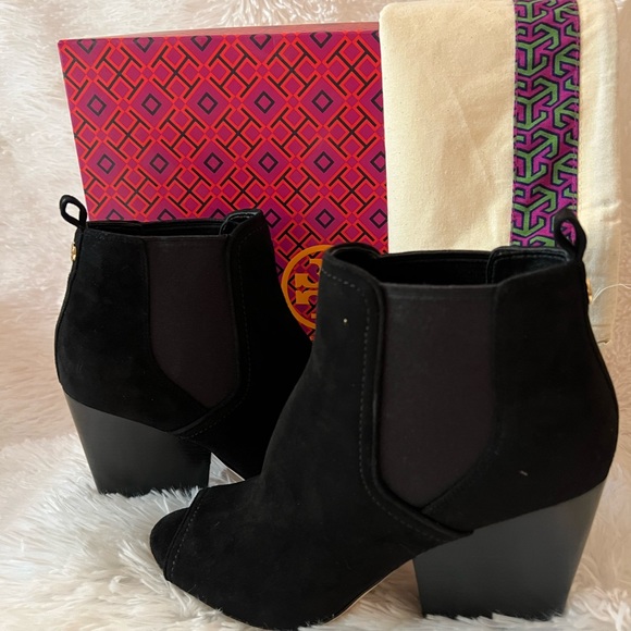 🎉HP🎉 Tory Burch Gemma Open Toe Bootie / Boots - Picture 2 of 9